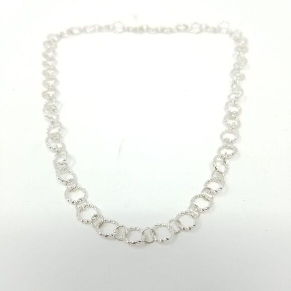 Vintage Silver Tone Chain with Spiral Links, Estate - Picture 3 of 6